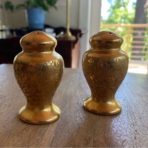 Elegant Gold Salt and Pepper Shakers